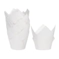 thumbnail image 1 of 50 Unidades de Moldes para Cupcakes de Papel Estándar, Envoltorios Antiadherentes Desechables para Cumpleaños, Banquetes y Fiestas, Color Blanco, 1 of 6