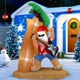 thumbnail image 2 of Guitarra LED inflable de Papá Noel de 213 cm para decoración navideña, 2 of 7