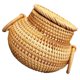 thumbnail image 1 of Khaki Woven Sundries Basket For Household Use Great For Organizing Small Items In Kitchen Bathroom 15X15CM 1Pack, 1 of 5