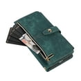 thumbnail image 6 of Crossbody Wallet Case for Samsung Galaxy A53 5G, Shoulder Strap Lanyard Luxury PU Leather Zipper Pocket Flip Folio Cover with Card Slots Holder Magnetic Clasp Kickstand Phone Case,Darkgreen, 6 of 10