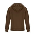 thumbnail image 4 of Men's Hoodies Casual Pullover Hooded Sweatshirt Long Sleeve Quarter Zip Hoody Tops With Kangaroo Pocket Brown XXXL, 4 of 5