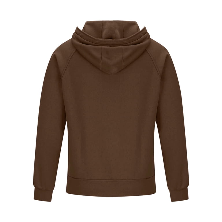 Enjoytime Pullover Hoodie Men Solid Color Long Sleeve Quarter Zip