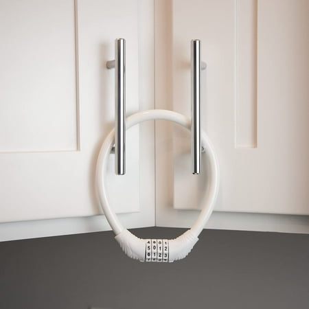 Urban August Fridge & Cabinet Lock with Combination for Kids & Adults (White - 2 Pack)