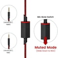 thumbnail image 4 of A40 TR Replacement Audio Cable, 3.5mm(1/8") Cord with Inline Mute Switch, 6ft, for Astro A10 A40 Headsets PS5 Xbox, 4 of 5