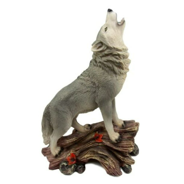 Ebros Gift Large Cries of The Night Howling Alpha Gray Wolf Statue 12 ...