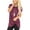 #1 Redwine, variant on TEMOFON Women's Tops Short Sleeve Twist Knotted T Shirts Summer Holiday Fashion Purple Blouse Round Neck Loose Tunic Tops Size XL