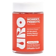 O Positiv URO Prebiotic Fiber Gummies for Digestive Gut Health and Regularity, Orange Sherbet, 50 Count