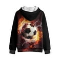 thumbnail image 5 of Xoenoiee Soccer Fire Water Print Pullover Hoodies for Kids Boys Zip Up Long Sleeve Hoody Sweater Jacket with Pocket Sweatshirts Tunic Joggers Shirt for Boys Teenagers, L, 5 of 7