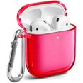 thumbnail image 1 of Étui AirPods Transparent, Protecteur, Transparent, Antichoc, Housse/peau avec Porte-Clés Compatible avec AirPods 2 et 1, Rose Pâle [Voyant avant Visible], 1 of 4