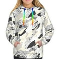 thumbnail image 4 of Hoodies for Women - Grey White Camouflage Comfrt Colour Drawstring Women'S Fashion Hoodies & Sweatshirts, Fall Outfits Clothes for Women 2024 Pullover with Kangaroo Pocket, 4 of 7