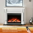 thumbnail image 2 of WAA 55" Electric Fireplace TV Stand Adjustable Flame,Remote Control,8H Timer & 750W/1500W Heating,White, 2 of 7