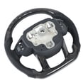 thumbnail image 4 of Car Carbon Fiber Steering Wheel, Epoxy Coating Customized Steering Wheel Perforated Leather Flat Bottom  For Upgrade, 4 of 8