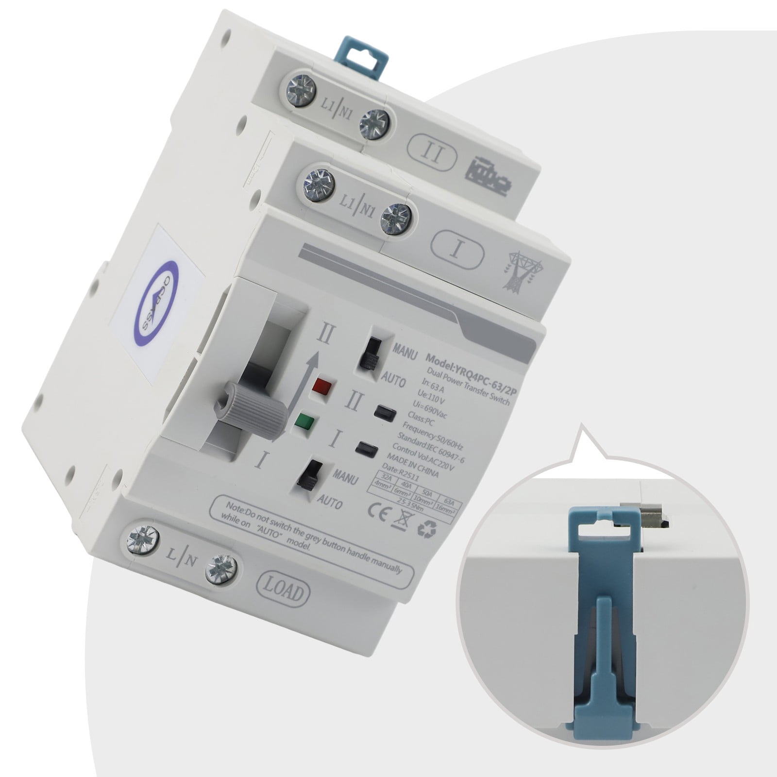 FOR ATS Dual Automatic Power Transfer Switch 110V Uninterruptible Power Supply