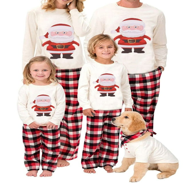 MesaSe Noël Famille Correspondant Jamies Pjs Ensembles Vacances Pyjamas Ensemble Enfants-4t