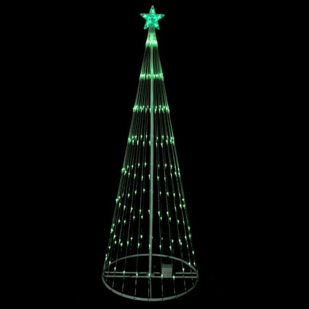12' Green LED Lighted Show Cone Christmas Tree Outdoor Decoration ...