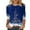 Blue-a, variant on Christmas Tops for Women 3/4 Sleeve T Shirts Daily Print Crewneck Printed Flower Loose Side Split Tunic Holiday Graphic Tees Blouses
