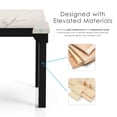 thumbnail image 5 of Bluff Modern Wood 3-Piece Coffee Table Set with 2 End Tables, White, 5 of 14