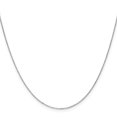 thumbnail image 2 of Auriga Fine Jewelry 10K White Gold .8 mm Diamond-cut Cable Chain Necklace for Women 20", 2 of 7