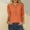 Orange, variant on Spring Tops Purple Button V-Neck 3/4 Sleeve Solid T-Shirts Spring Blouses XXXL