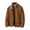 Brown A, variant on Men's Lambskin Leather Jacket Solid Color Stand Collar with Zippered Pockets Long Sleeve Classic Outerwear for Motorcycle Style