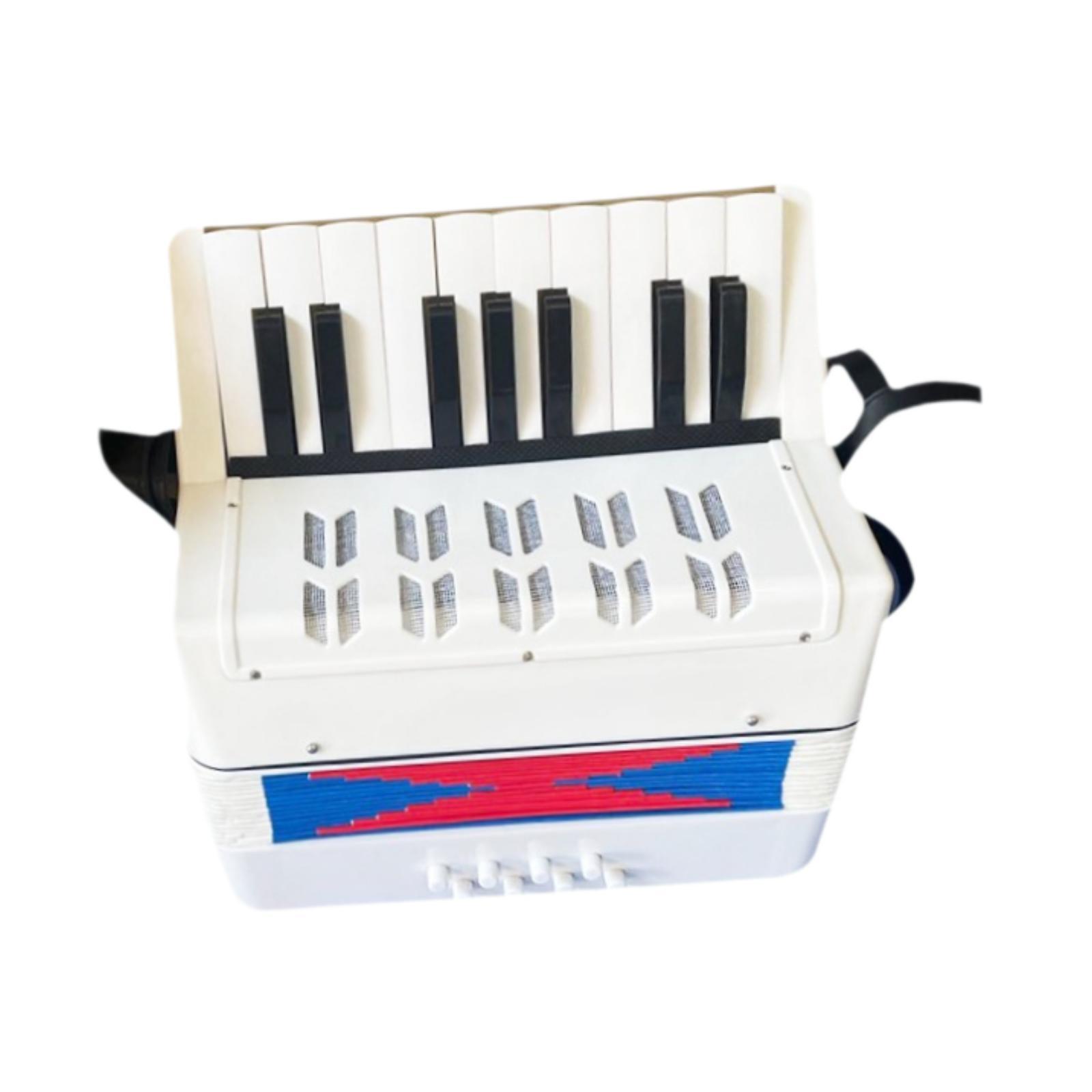 LeeQinersw Accordion 17 Keys 8 Bass Piano Portable Enlightenment Sturdy Musical Instrument