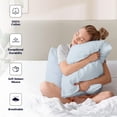 thumbnail image 2 of SGI Bedding 600 TC Pillowcase Set Light Blue Color 2 Piece King Size, 2 of 4