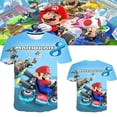 thumbnail image 1 of T-shirt Imprimé Dessin Animé Super Mario pour Enfants Garçons Manches Courtes, 1 of 4