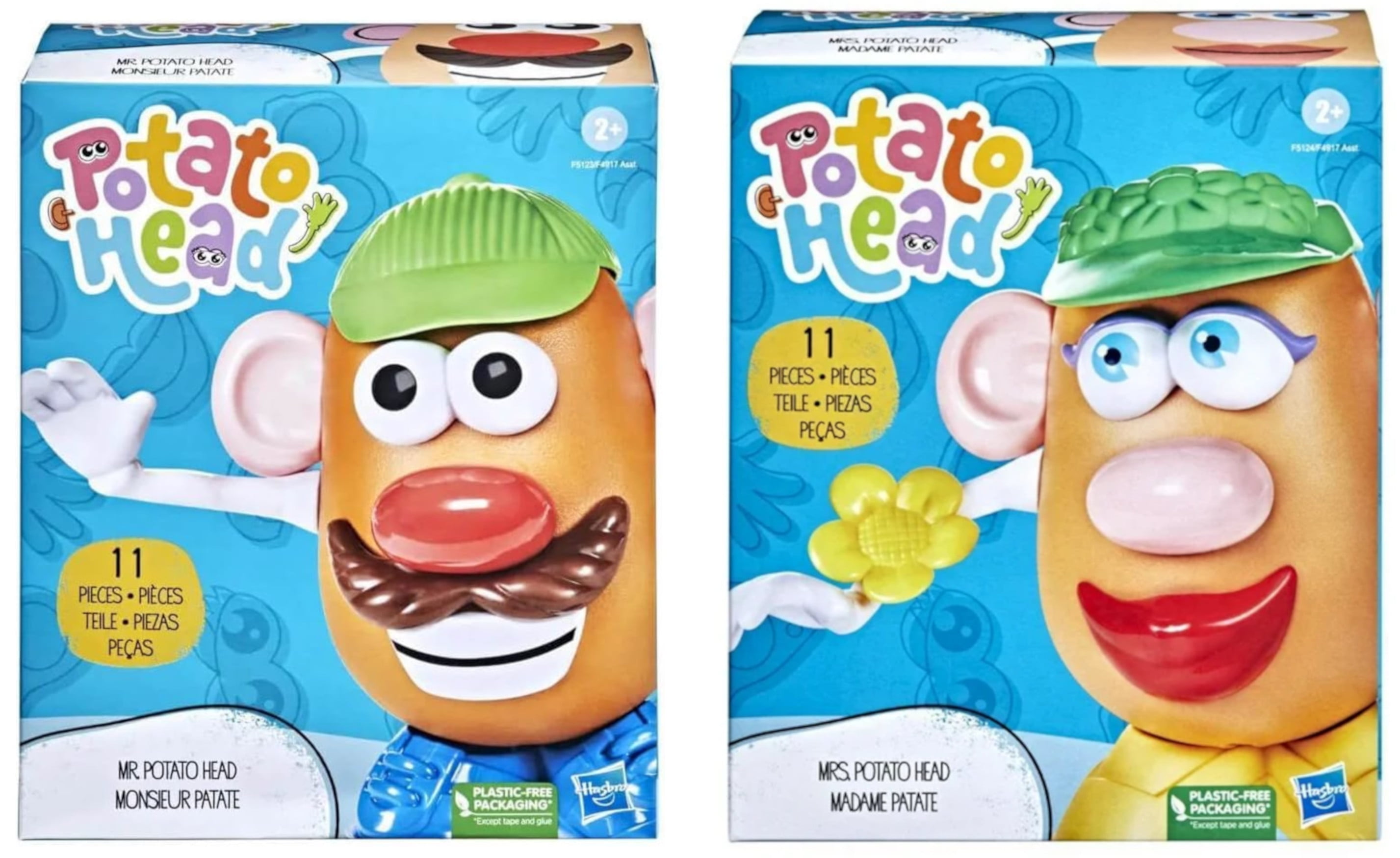 2-pack Bundle - Hasbro Mr. and Mrs. Potato Head with 11 Pieces
