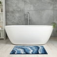 thumbnail image 5 of Unique Bargains Abstract Bathroom Rug Soft Bath Mat Non-Slip Thickening Bath Rugs Blue 16" x 24", 5 of 6
