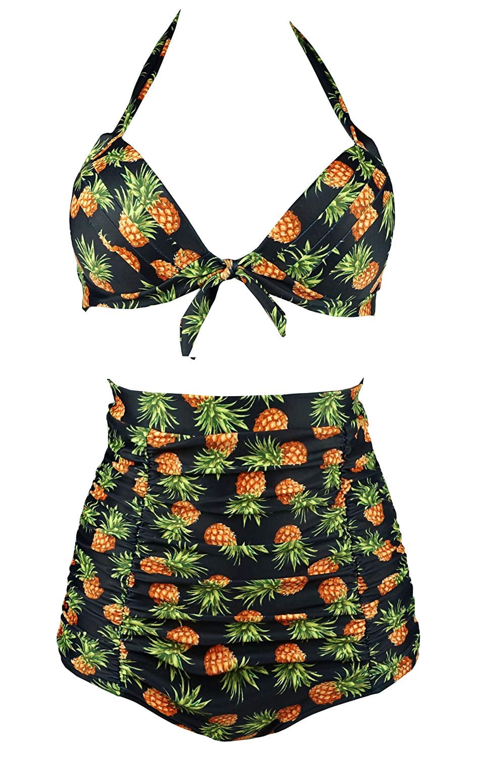 Cocoship Swimwear - Cocoship Womens Pineapple High Waist Two Piece ...