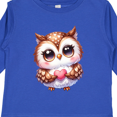 thumbnail image 4 of Inktastic Cute Owl Holding a Heart Boys or Girls Long Sleeve Toddler T-Shirt, 4 of 5