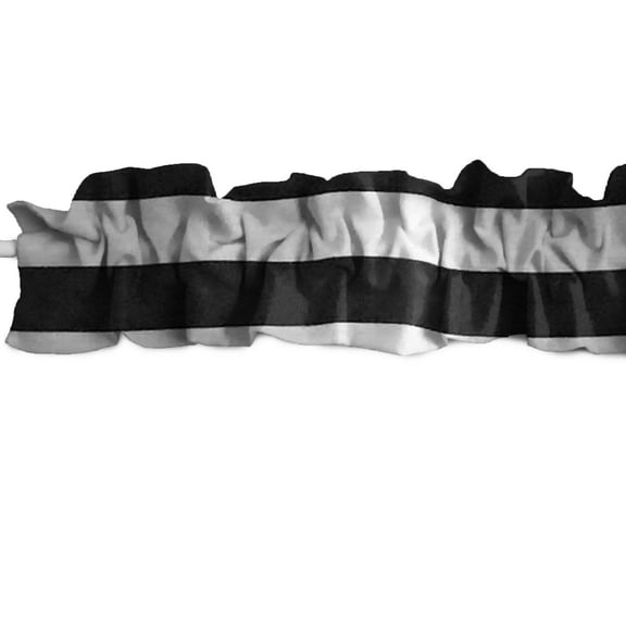 2" Wide Large Stripes Cotton Curtain Sleeve Topper Window Treatment