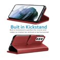 thumbnail image 3 of Galaxy S22+ 6.6" Case, Galaxy S22+ 6.6" Wallet Case, Galaxy S22+ 6.6" Leather Case, Tekcoo PU Leather Folio Flip Cover Magnetic Closure TPU Shockproof Protective Case Kickstand Strap -Wine Red, 3 of 11