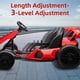 thumbnail image 5 of Historyli Kart eléctrico de 24 V,potente kart de drifting,asiento ajustable,velocidad de 13 km/h,luces LED,juguete para exteriores para niños de 6 a 15 años,color rojo., 5 of 6