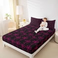 thumbnail image 4 of jejeloiu Pink Black Full Size Sheets,Girls Cute Bowtie Bed Sheets For Girls Women 4 Pieces, 4 of 7