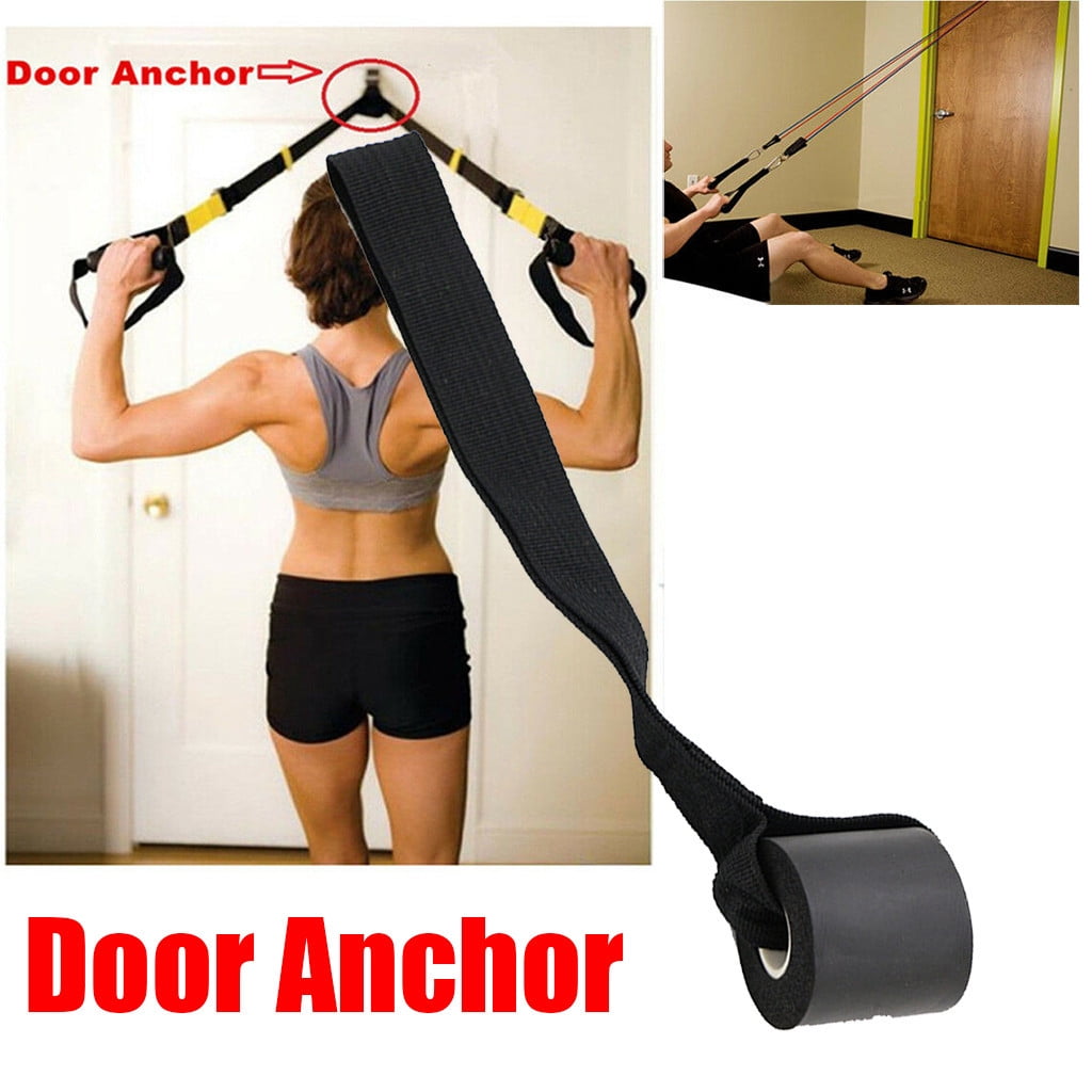 Exercise Stretching Resistance Band Set w/Door Anchor Attachment For Fitness New 