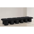 thumbnail image 2 of Meridian Furniture Pavilion Black Boucle Fabric Bench, 2 of 13