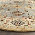 thumbnail image 4 of SAFAVIEH Antiquity Langston Floral Bordered Wool Area Rug, Blue/Ivory, 6' x 6' Round, 4 of 9