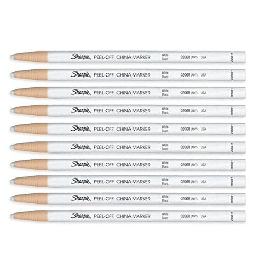 Peel-Off China Marker 164T White, 10 Markers Per Order (02060)