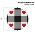 thumbnail image 3 of Disketp Heart Black Buffalo Plaid Gingham Funny Coasters,4 Pcs Leather Coasters With Holder, Perfect Housewarming Hostess Gifts,Protect Furniture From Water Marks Scratch, 3 of 9