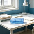 thumbnail image 2 of QuanTara Large Capacity Clear Pencil Box, Stackable Plastic Supply Case with Snap-Tight Lid, 8"X4.7"X2.4" Translucent Blue Pen Organizer, 2 of 3