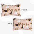 thumbnail image 2 of Lsque Beagle Dog On Brown Pattern Pillow Case – Soft & Cozy Throw Pillow Cover, Hypoallergenic Cushion Case for Sleeping Women with Envelope Closure-16"x24", 2 of 6
