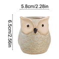 thumbnail image 3 of YiJuHui Owl Ceramic Flower Pot, Cute Succulent Planter for Small Plants, Decorative Indoor Outdoor Container, Cactus Herb Pot for Home Office Garden Decor, 3 of 6