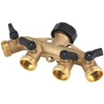 thumbnail image 4 of 3/4 Inch Brass 4 Hose Hose Splitter Nozzle Switch Faucet Connectors Faucet Splitter Hose Adapter Tap Connectors for Garden Irrigation(European Thread), 4 of 5