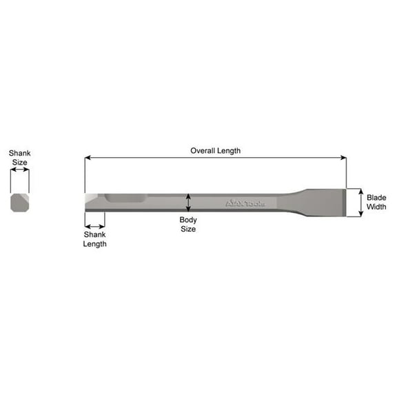 Ajax Tools Works AJA3182-18 0.75 in. 498 Shank Chisels for 18 in. Heavy Duty Blade