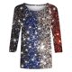 thumbnail image 5 of Fiudx Ofertas y Liquidaciones Blusa Suelta Estampada con Cuello Redondo y Manga 3/4 para Mujer, 5 of 5