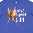 thumbnail image 4 of Inktastic West Virginia Girl Butterfly Youth T-Shirt, 4 of 5