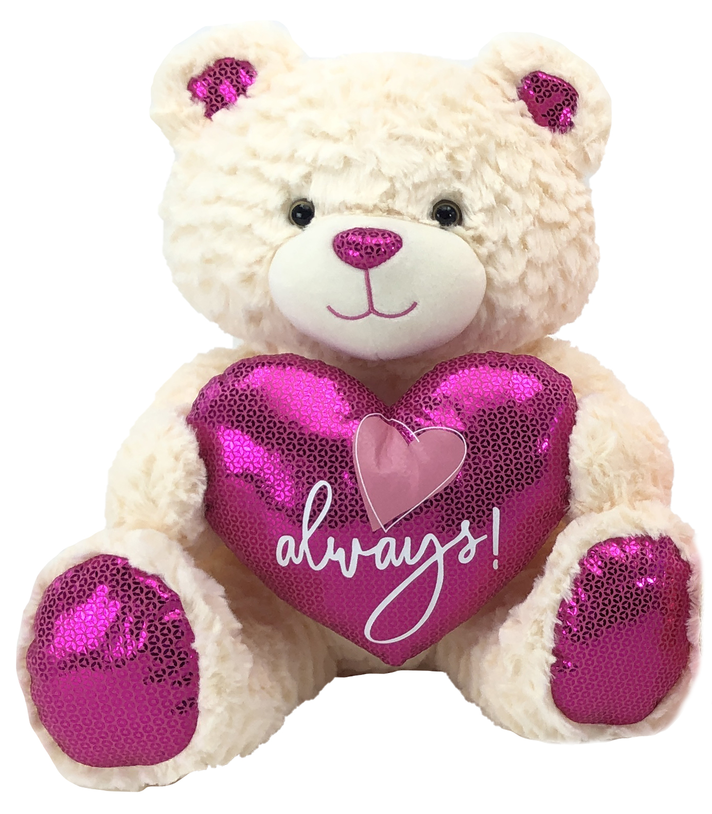 Way To Celebrate Valentine's Day Plush, Ivory Bear