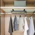 thumbnail image 4 of BESTYASH Pull Out Closet Rod in Black Metal for Efficient Clothes Hanging and Space Optimization, 4 of 8