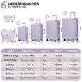 thumbnail image 5 of S-HOME 6 Piece Luggage Set with Duffel Bags in Multicolor Hardside Expandable Suitcases with Spinner Wheels TSA Lock，Lavender, 5 of 5